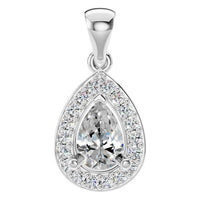 PE-8165 White Gold Pendant SET - Main View