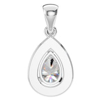 PE-8165 White Gold Pendant SET - BACK