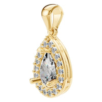 PE-8165 Yellow Gold Pendant SET - ANGLE