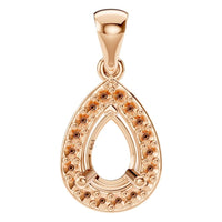 PE-8165 Rose Gold Pendant UNSET - Main View