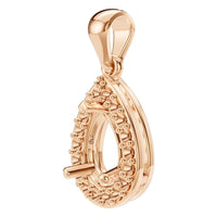 PE-8165 Rose Gold Pendant UNSET - ANGLE