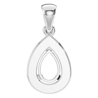 PE-8165 White Gold Pendant UNSET - BACK