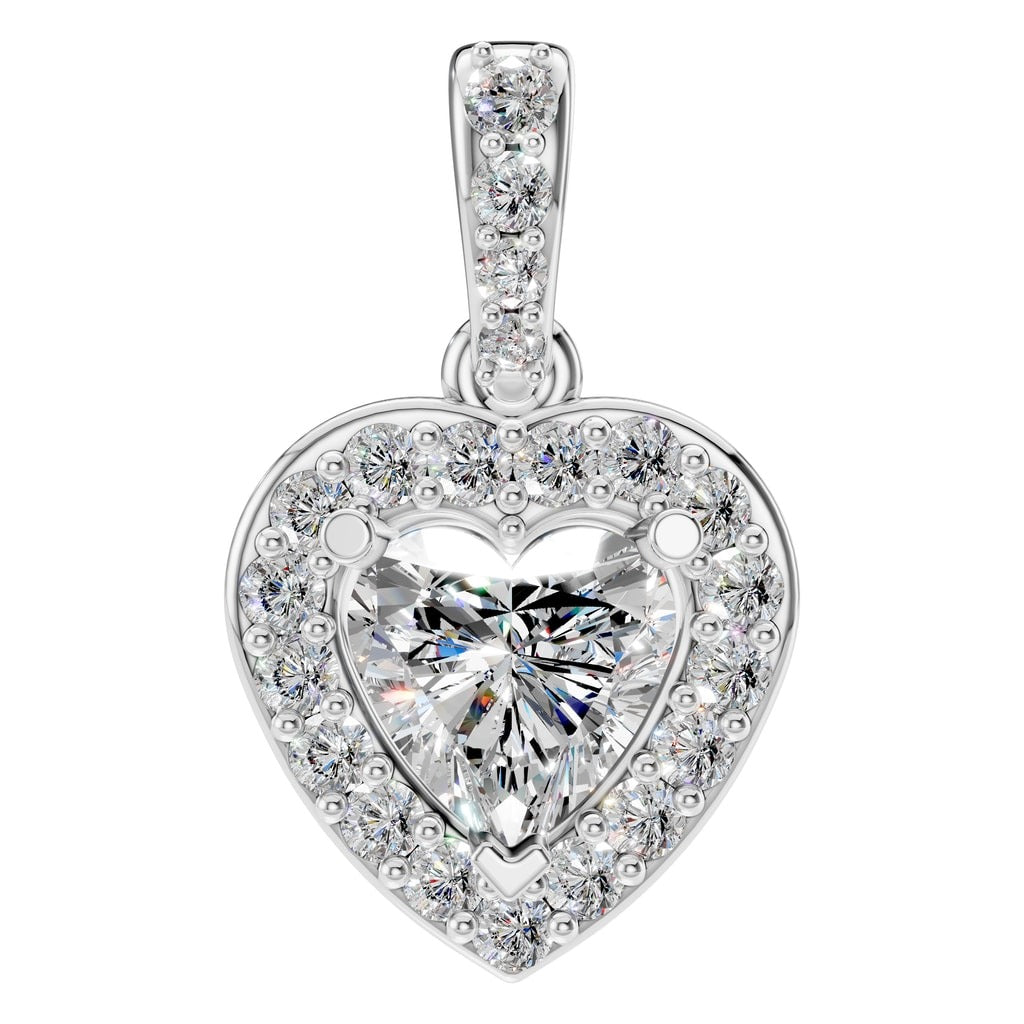 PE-8248 White Gold Pendant SET - Main View