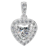 PE-8248 White Gold Pendant SET - Main View