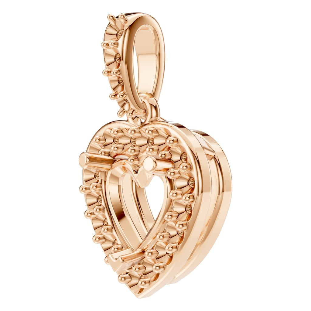 PE-8248 Rose Gold Pendant UNSET - Angle View