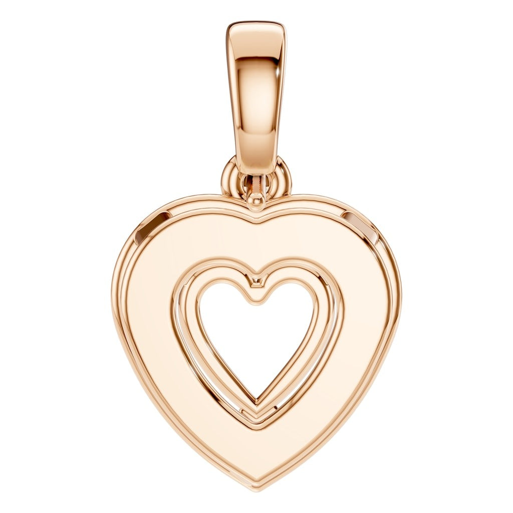 PE-8248 Rose Gold Pendant UNSET - Back View