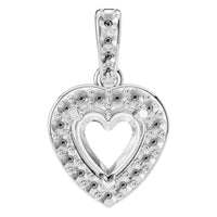 PE-8248 White Gold Pendant UNSET - Main View