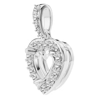 PE-8248 White Gold Pendant UNSET - Angle View
