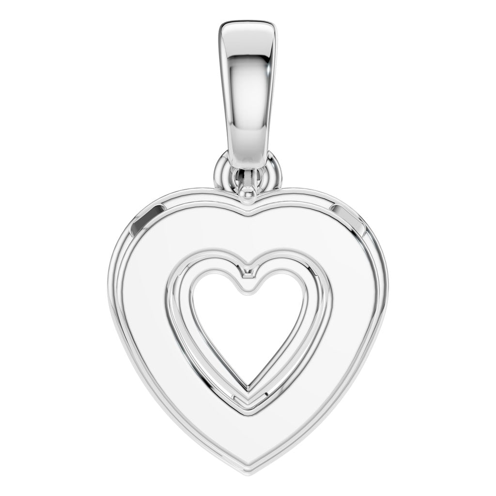 PE-8248 White Gold Pendant UNSET - Back View