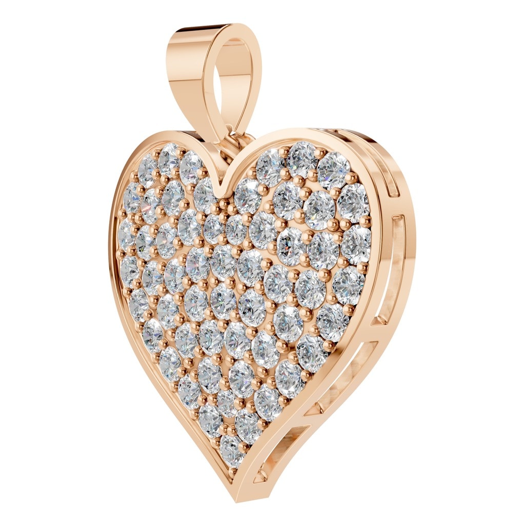 PE-8265 Rose Gold Pendant SET - ANGLE