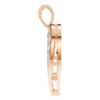 PE-8265 Rose Gold Pendant SET - Side View