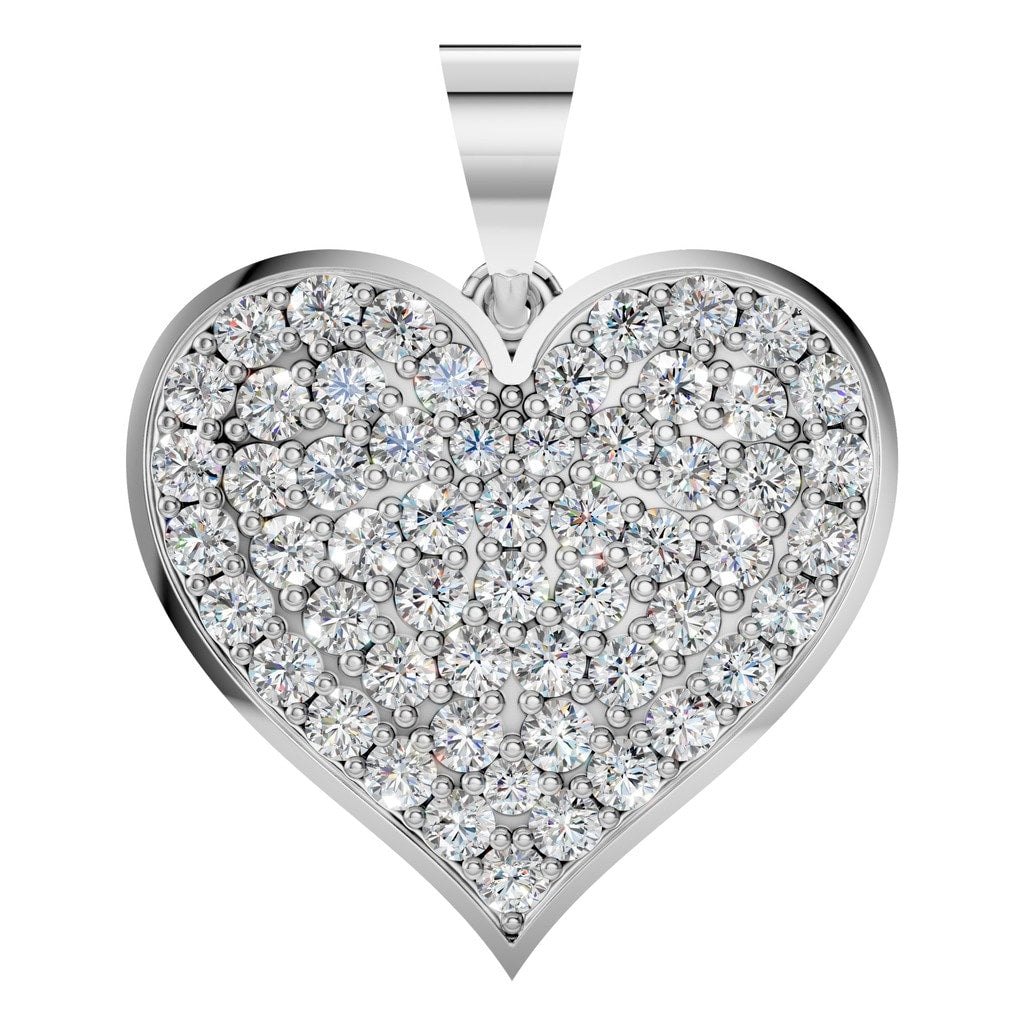 PE-8265 White Gold Pendant SET - Main View