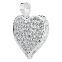 PE-8265 White Gold Pendant SET - ANGLE