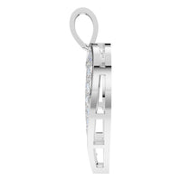 PE-8265 White Gold Pendant SET - Side View