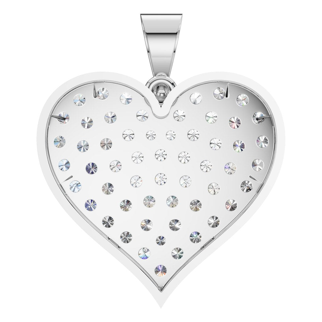 PE-8265 White Gold Pendant SET - BACK
