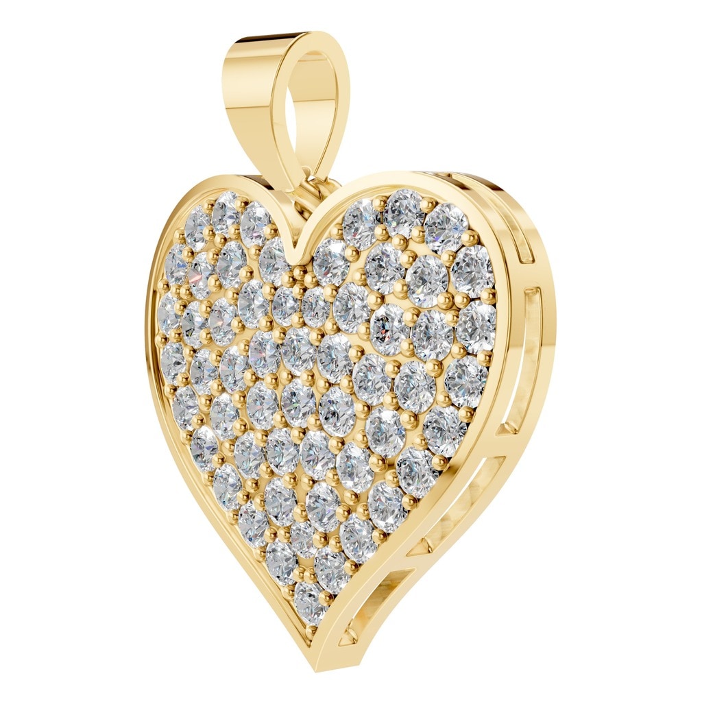 PE-8265 Yellow Gold Pendant SET - ANGLE