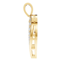PE-8265 Yellow Gold Pendant SET - Side View