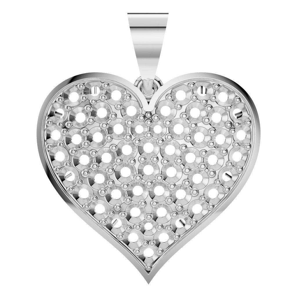 PE-8265 White Gold Pendant UNSET - Main View