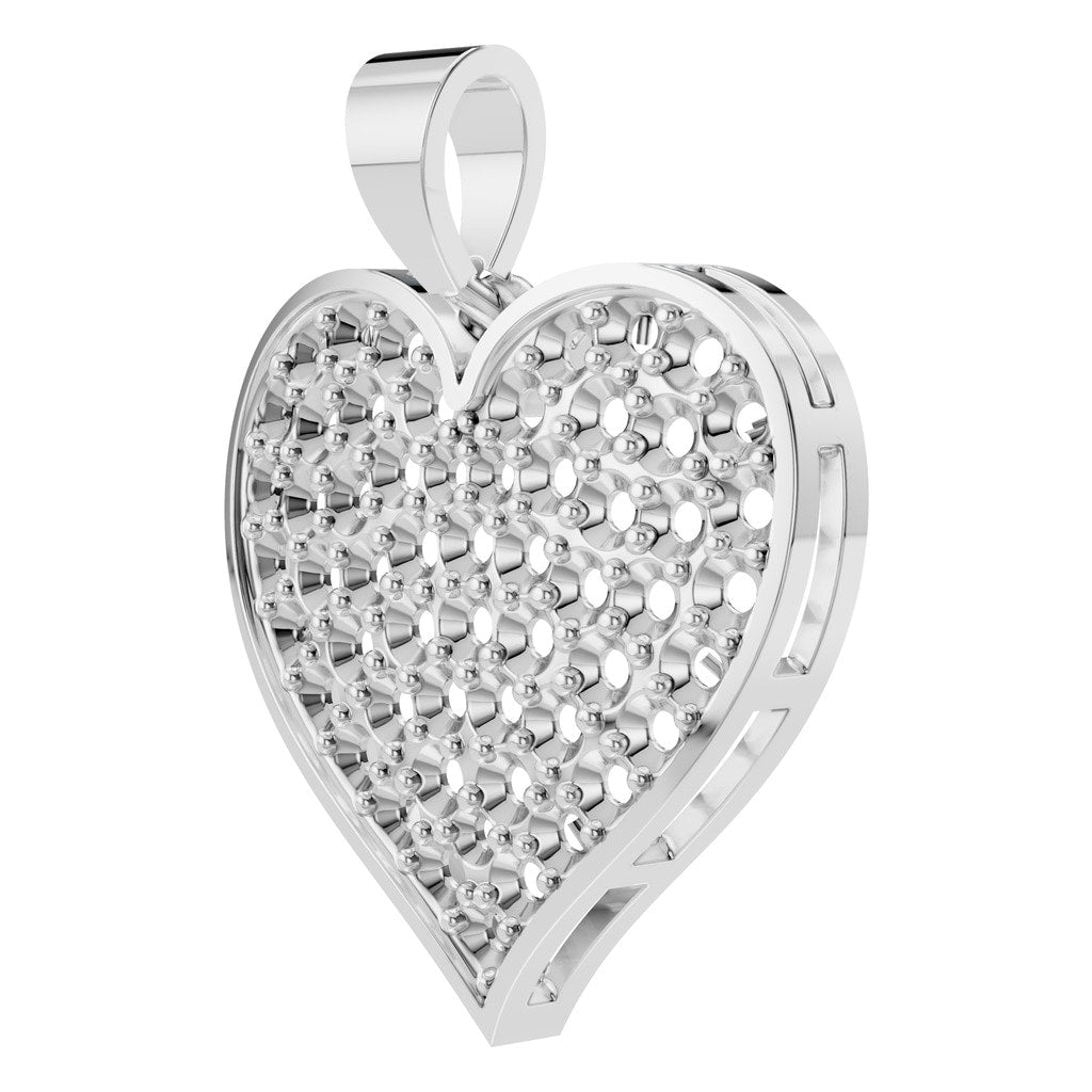 PE-8265 White Gold Pendant UNSET - ANGLE