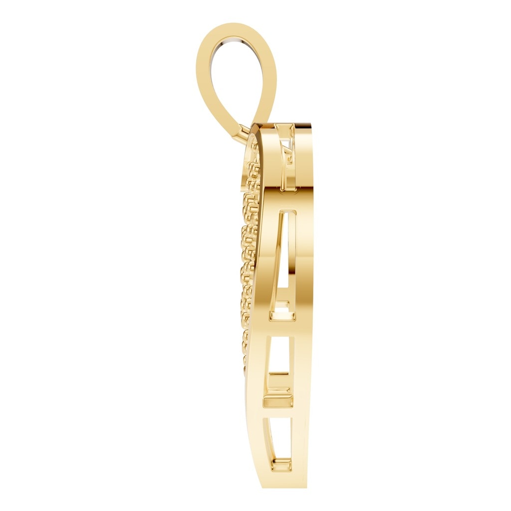 PE-8265 Yellow Gold Pendant UNSET - Side View