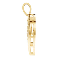 PE-8265 Yellow Gold Pendant UNSET - Side View