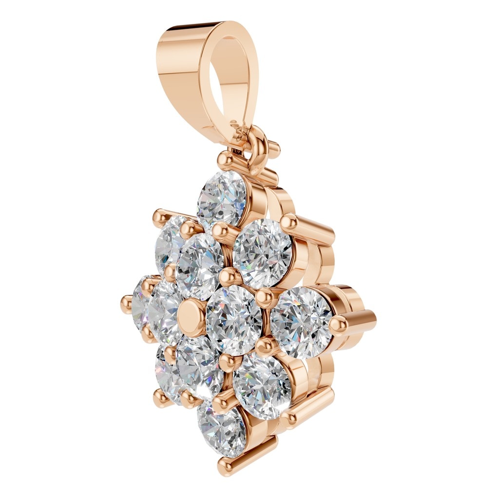 PE-8445 Rose Gold Pendant SET - ANGLE