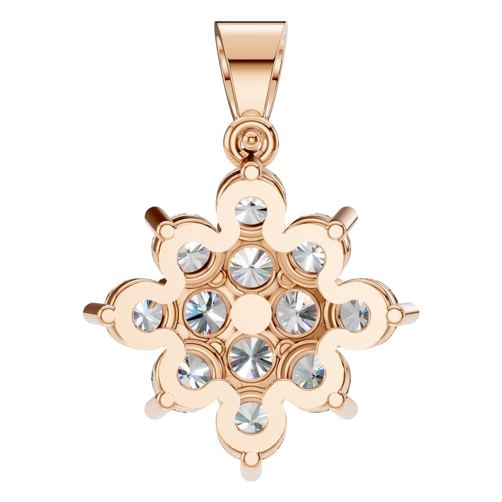 PE-8445 Rose Gold Pendant SET - BACK