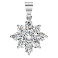 PE-8445 White Gold Pendant SET - Main View