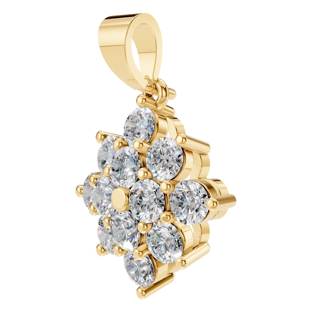 PE-8445 Yellow Gold Pendant SET - ANGLE