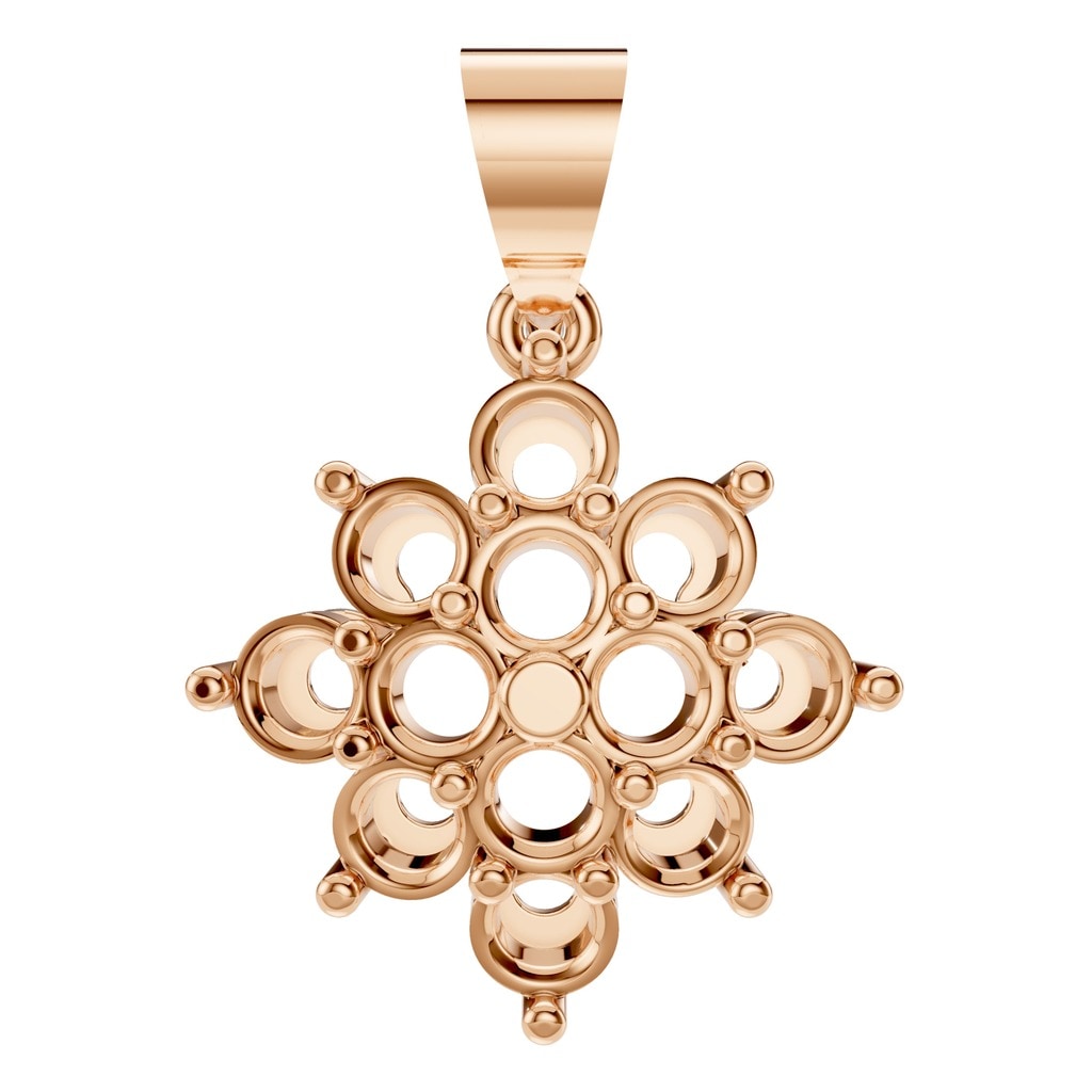 PE-8445 Rose Gold Pendant UNSET - Main View