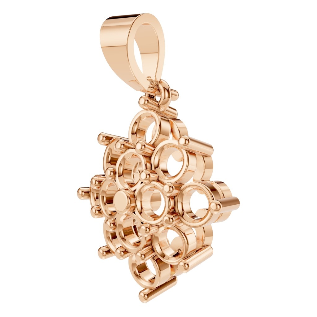 PE-8445 Rose Gold Pendant UNSET - ANGLE