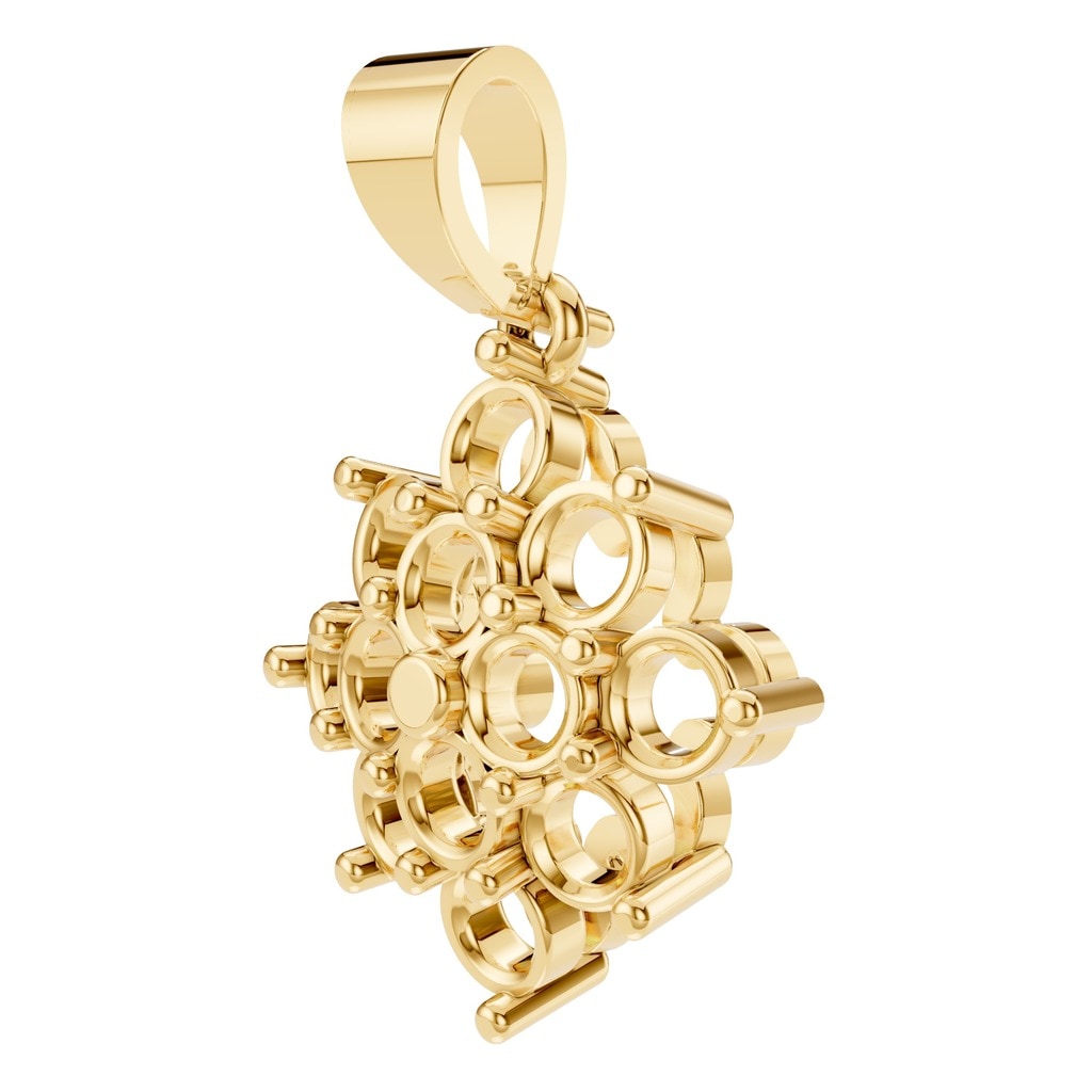 PE-8445 Yellow Gold Pendant UNSET - ANGLE