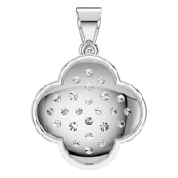 PE-8548 White Gold Pendant SET - BACK