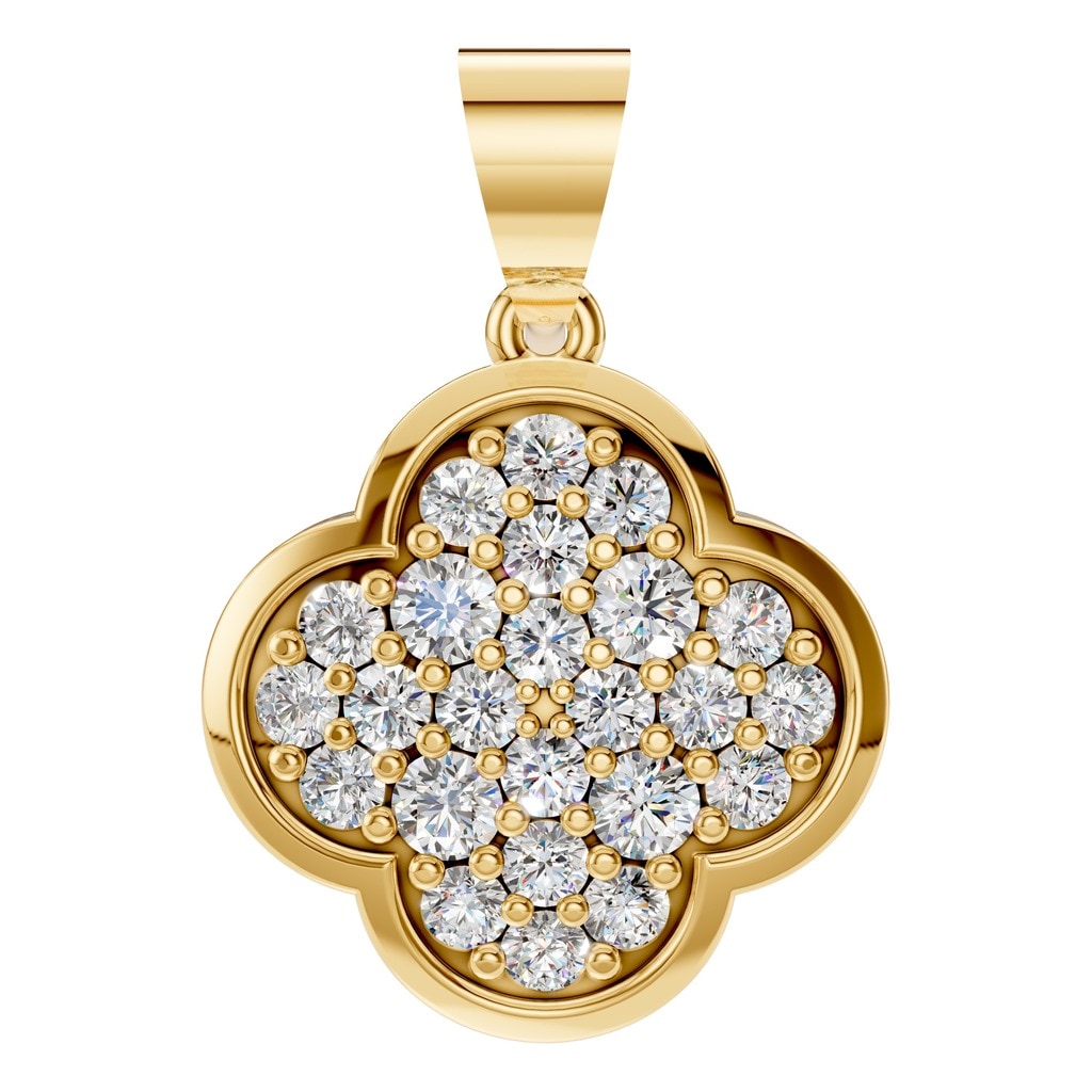PE-8548 Yellow Gold Pendant SET - Main View