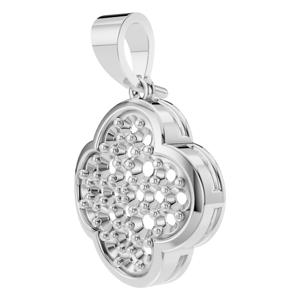 PE-8548 White Gold Pendant UNSET - ANGLE