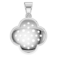 PE-8548 White Gold Pendant UNSET - BACK