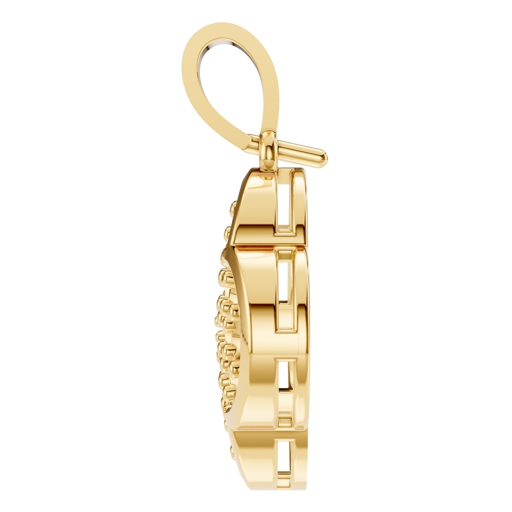 PE-8548 Yellow Gold Pendant UNSET - Side View
