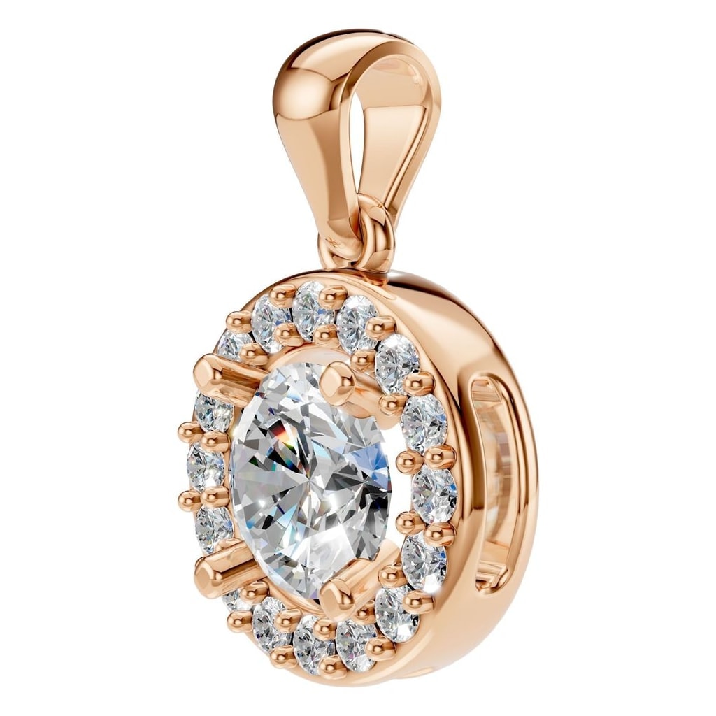 PE-8623 Rose Gold Pendant SET - ANGLE