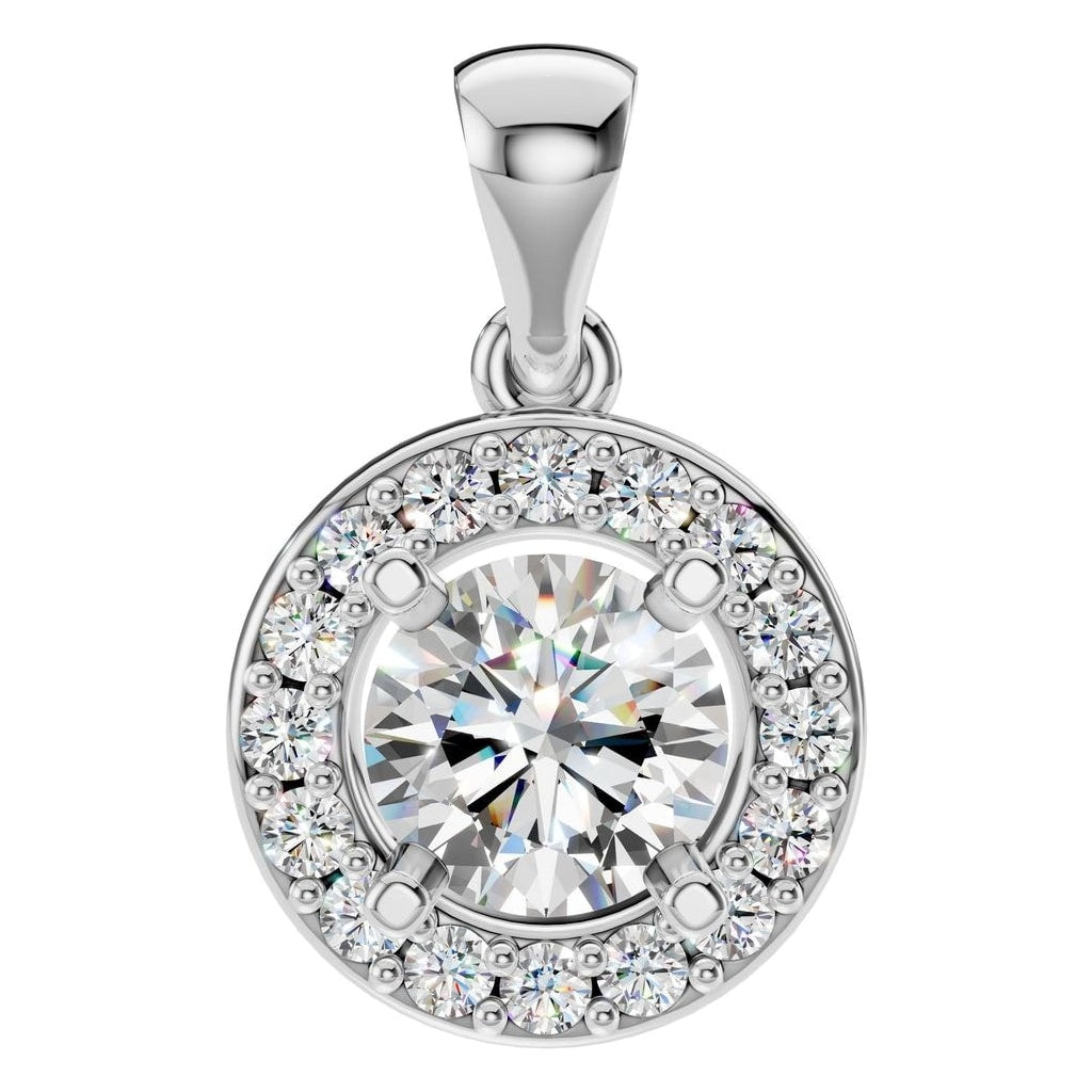 PE-8623 White Gold Pendant SET - Main View