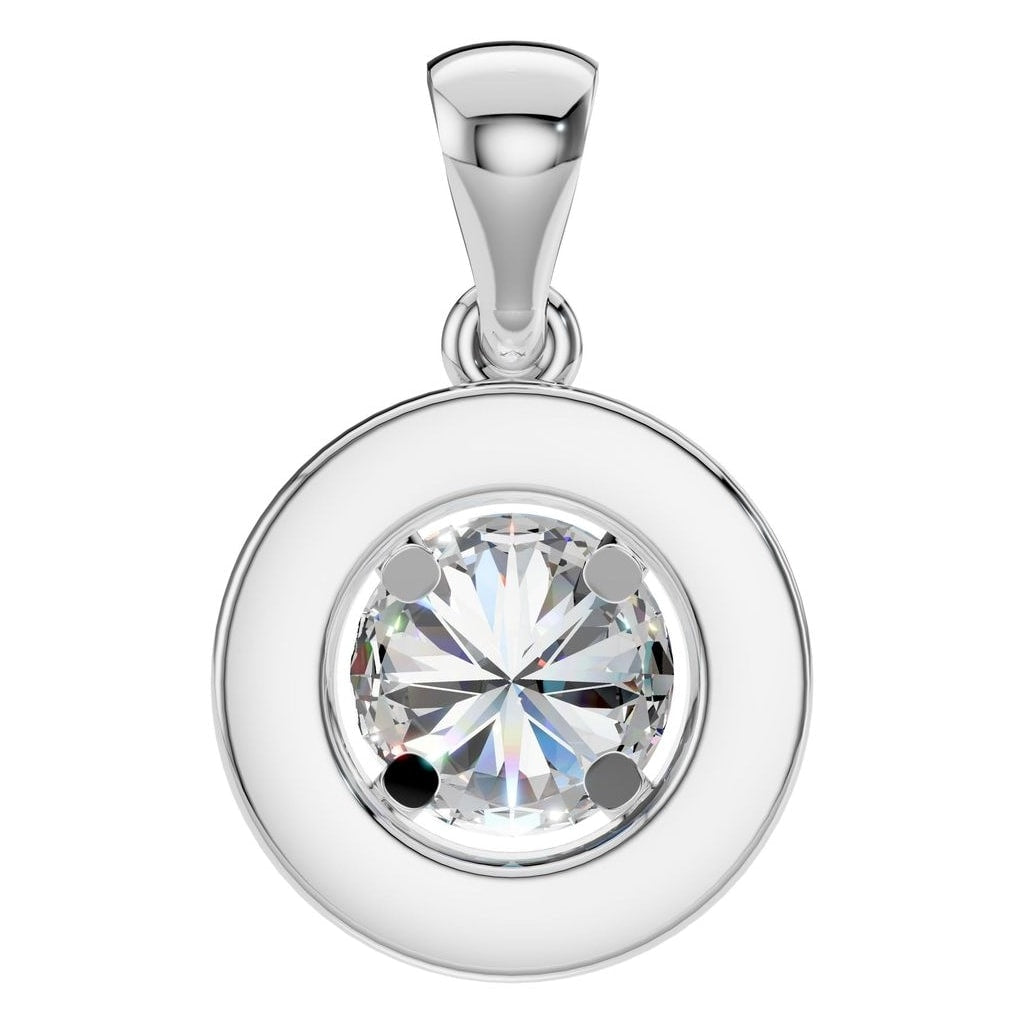 PE-8623 White Gold Pendant SET - BACK