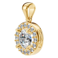 PE-8623 Yellow Gold Pendant SET - ANGLE
