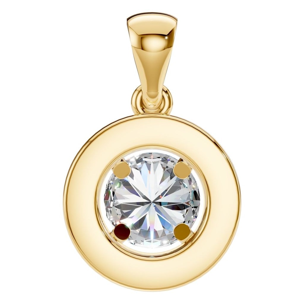 PE-8623 Yellow Gold Pendant SET - BACK