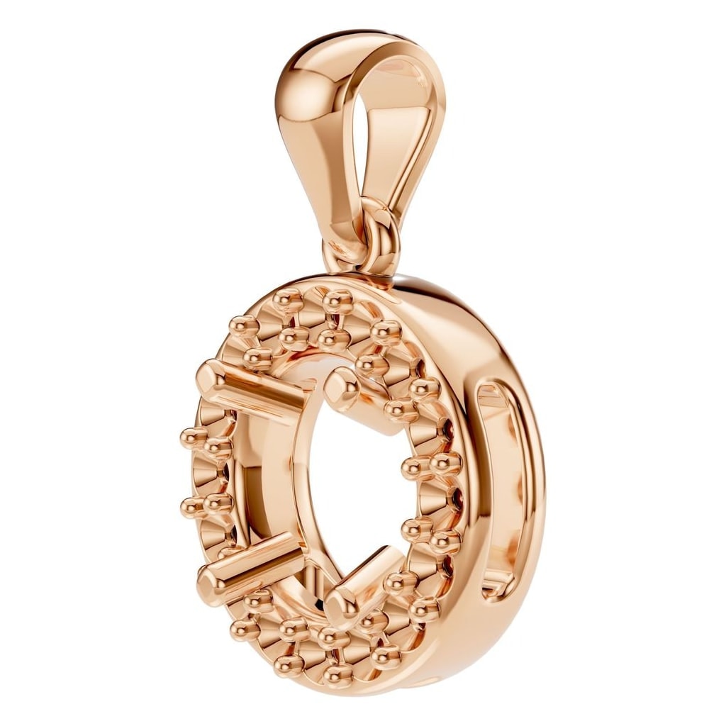 PE-8623 Rose Gold Pendant UNSET - ANGLE