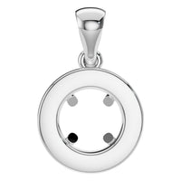 PE-8623 White Gold Pendant UNSET - BACK