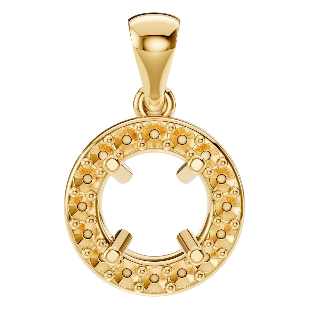 PE-8623 Yellow Gold Pendant UNSET - Main View
