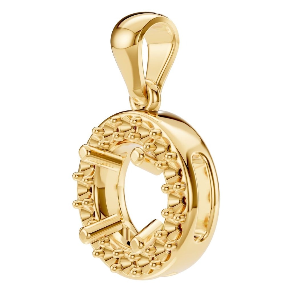 PE-8623 Yellow Gold Pendant UNSET - ANGLE