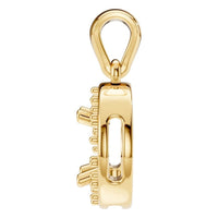 PE-8623 Yellow Gold Pendant UNSET - Side View