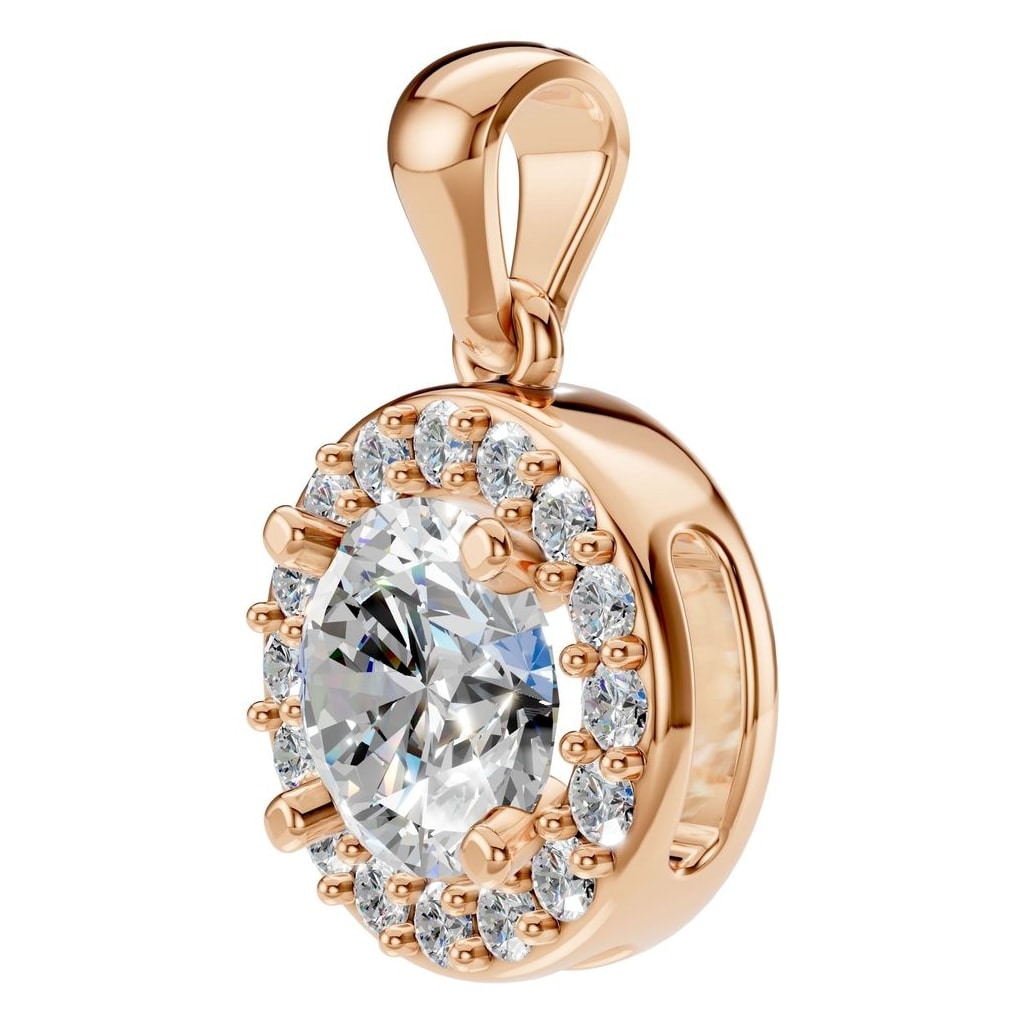 PE-8623 Rose Gold Pendant SET - ANGLE