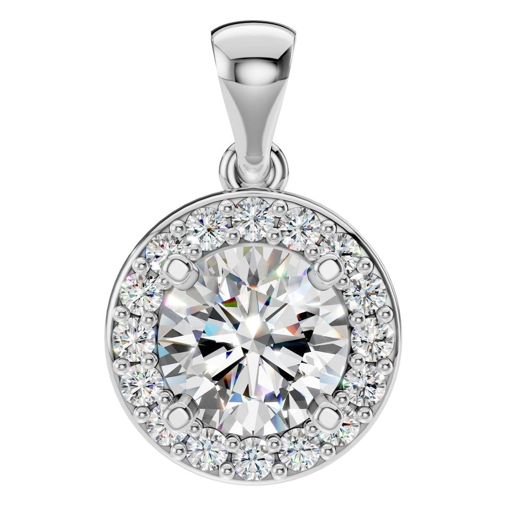 PE-8623 White Gold Pendant SET - Main View