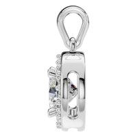 PE-8623 White Gold Pendant SET - Side View